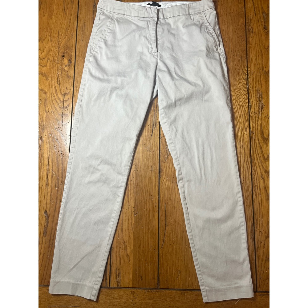 HM Womens Chino Trousers Light Beige Tapered Ankle Pants Size 8